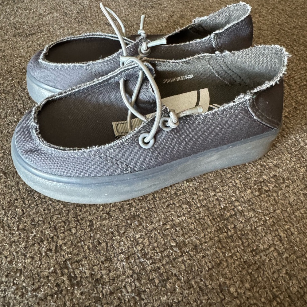 Kids Black Canvas Shoes